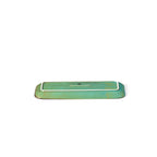 Plat rectangulaire Lagoon en grès vert 30 cm, vue 3