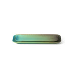 Plat rectangulaire Lagoon en grès vert 30 cm, vue 4
