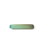 Plat rectangulaire Lagoon en grès vert 30 cm