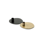 Plateau bougeoir ovale noir à une douille 13 cm, vue 3