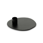 Plateau bougeoir ovale noir à une douille 13 cm