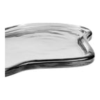 Plateau décoratif verre fumé forme libre vue de détail