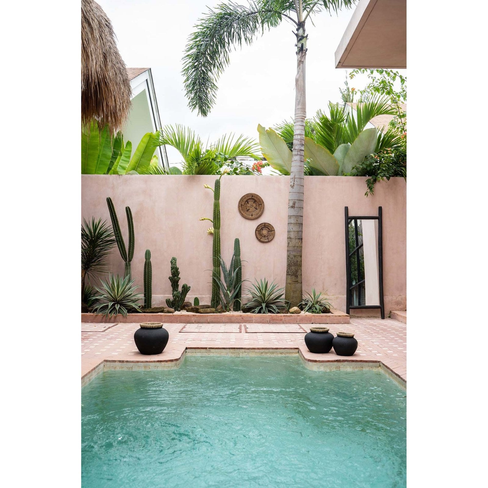 Plateau mural Jasmine en rotin brun 30 cm, vue 5