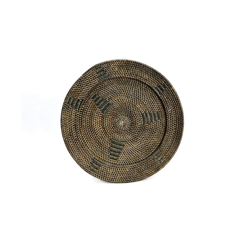 Dimensions Plateau mural Jasmine en rotin brun 30 cm