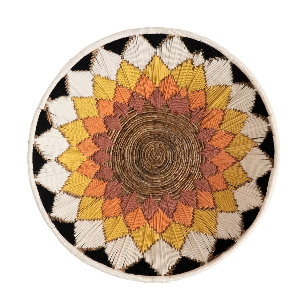 Plateau mural Kalimantan en feuille de bananier 76 cm