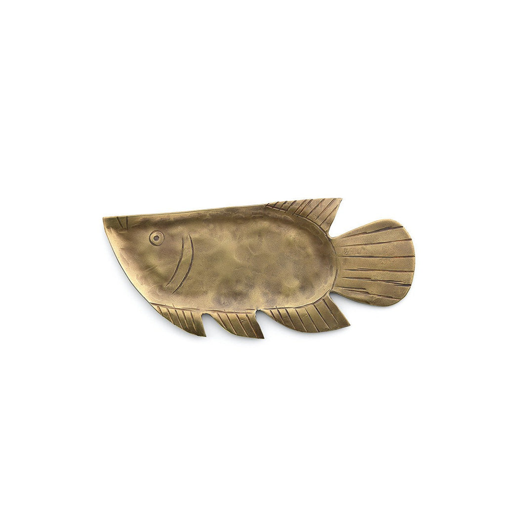 Plateau poisson en laiton martelé 24 cm, vue 3