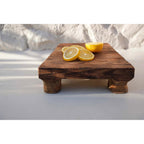 Plateau de service sur pieds en teck massif 30 cm, vue 4