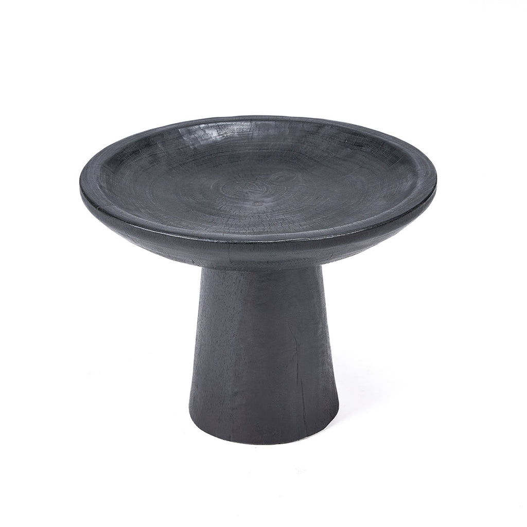 Plateau sur pied Bali Dulang en manguier noirci 35 cm