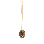 Pompon décoratif Brown Cowrie en cauris bruns 50 cm
