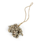 Pompon décoratif Grey Shell en coquillages gris 40 cm, vue 5