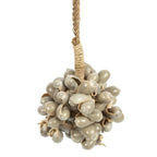 Pompon décoratif Grey Shell en coquillages gris 40 cm, vue 6