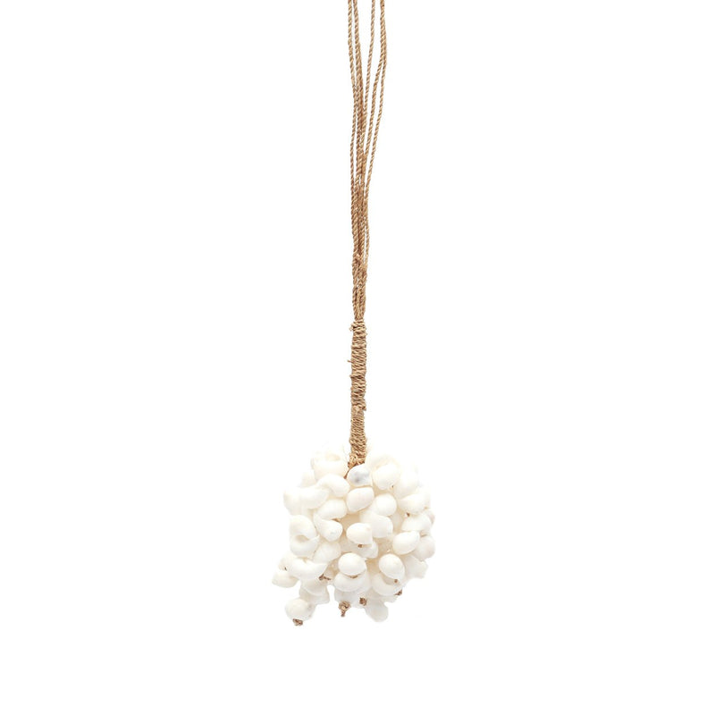 Dimensions Pompon décoratif Kai en coquillages blancs 40 cm