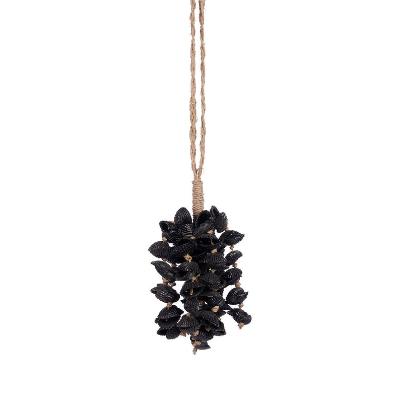 Dimensions Pompon décoratif Midnight en coquillages noirs 35 cm