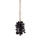 Pompon décoratif Midnight en coquillages noirs 35 cm