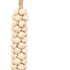 Pompon décoratif en perles de bois et coton écru 80 cm, vue 5