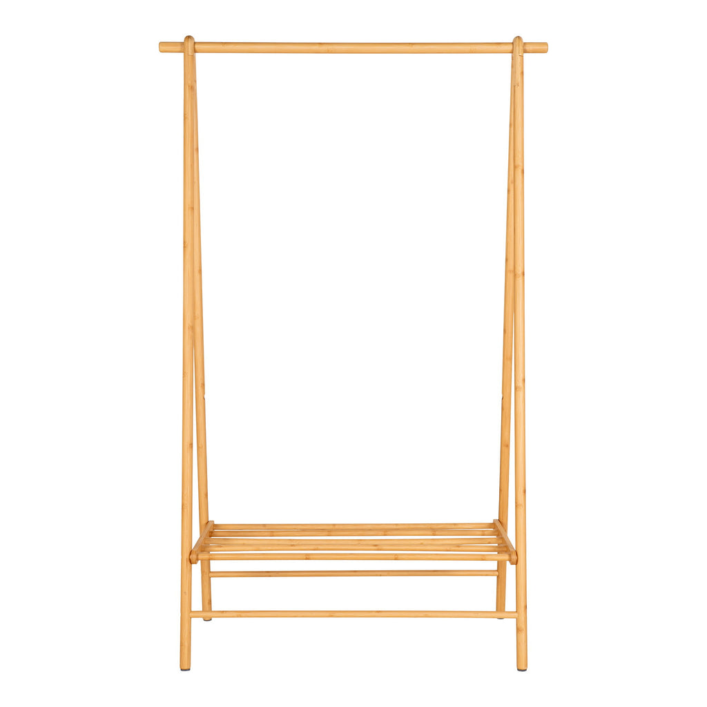 Portant vêtements Manaus bambou naturel FSC 104x46x164 cm silhouette en A vue de face