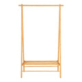 Portant vêtements Manaus bambou naturel FSC 104x46x164 cm silhouette en A vue de face
