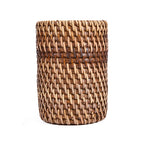 Porte-brosses à dents Colonial en rotin tressé 12 cm