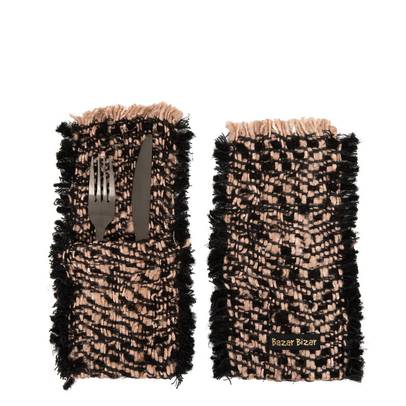 Dimensions Porte-couverts Oh My Gee en coton noir et cuivre