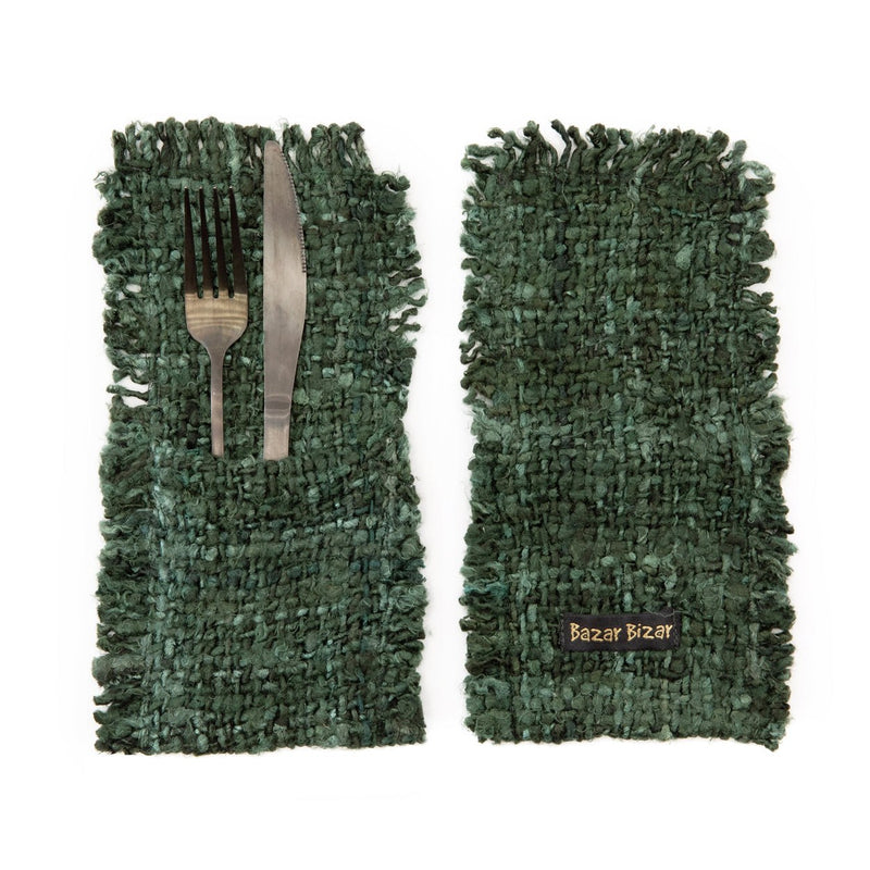 Dimensions Porte-couverts Oh My Gee en coton vert forêt