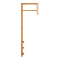 Porte-manteau mural Trento bambou naturel FSC barre penderie 3 crochets vue trois quarts