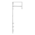 Porte-manteau mural Trento métal blanc mat barre penderie 3 crochets vue trois quarts
