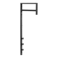 Porte-manteau mural Trento métal noir mat barre penderie 3 crochets ronds vue trois quarts