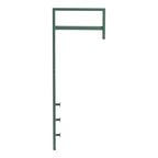 Porte-manteau mural Trento vert sauge 82 cm vue de face profil structure métal laqué