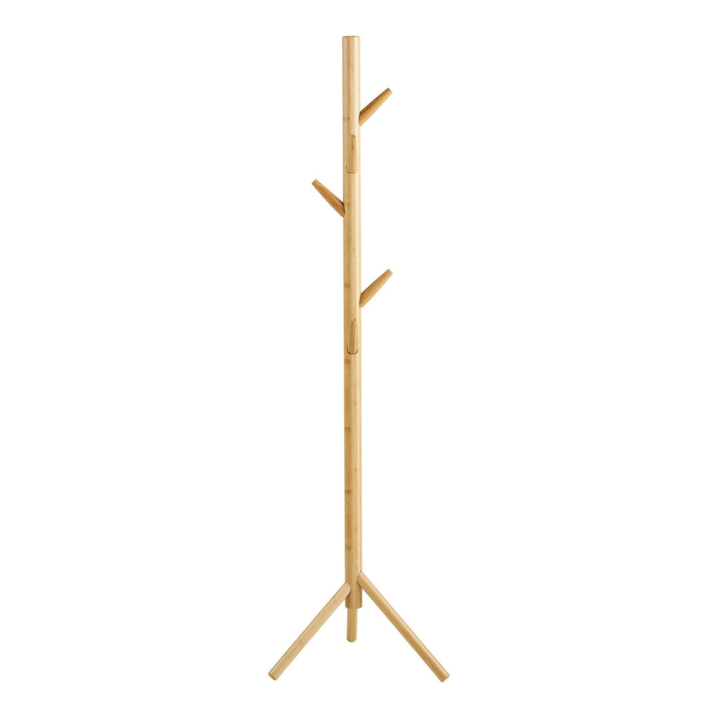 Porte-manteaux Wanaka bambou naturel trépied branches ramifiées vue de profil