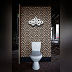 Porte-papier toilette en béton Cloud 55 cm en situation 8
