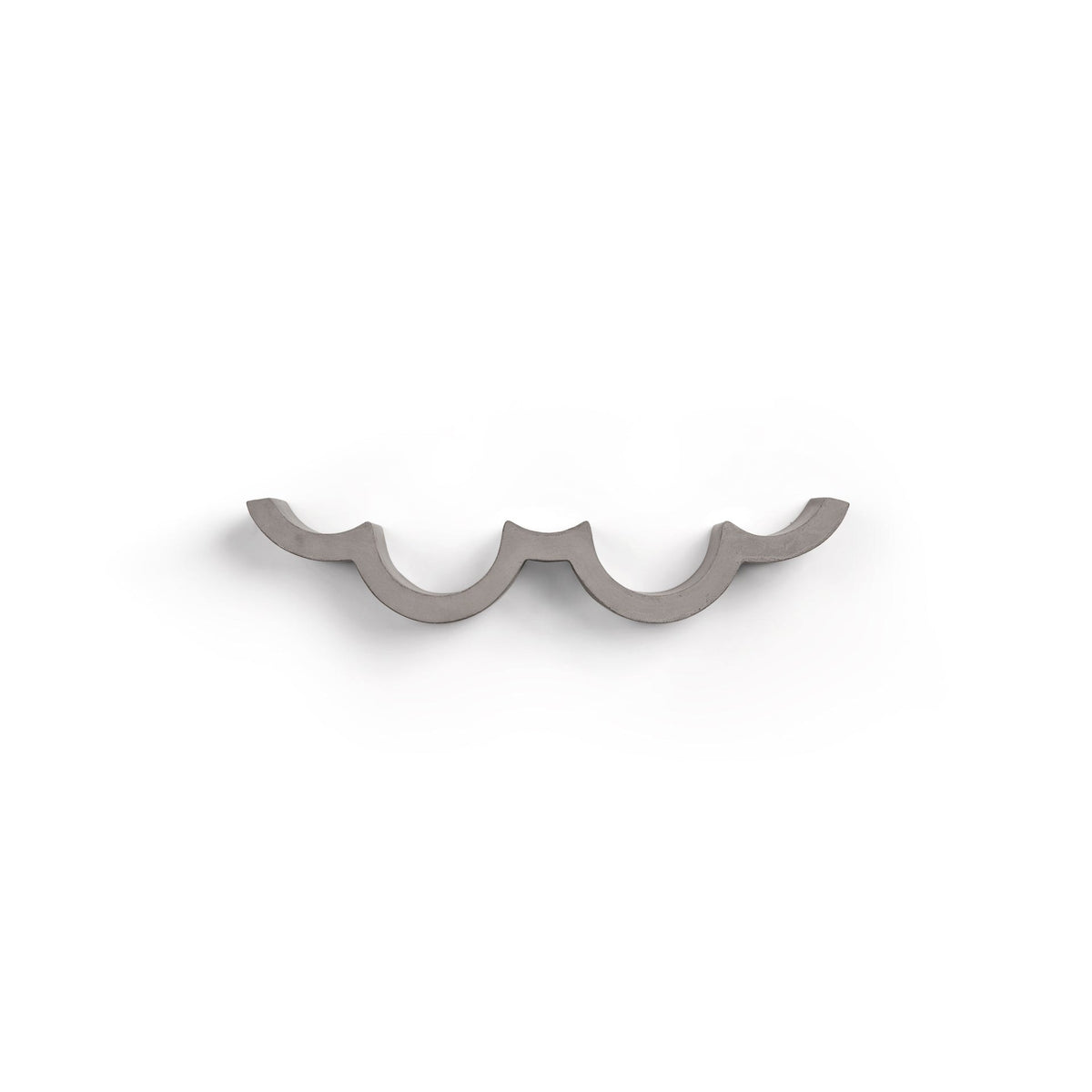 Porte-papier toilette Cloud 55 cm vide vu de face avec son profil en vagues