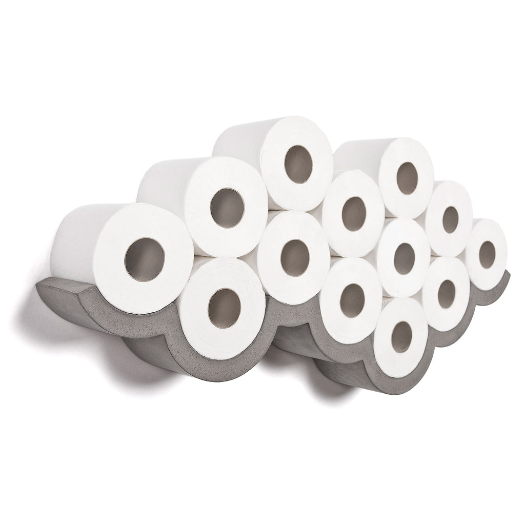 Porte-papier toilette en béton Cloud gris vue 2