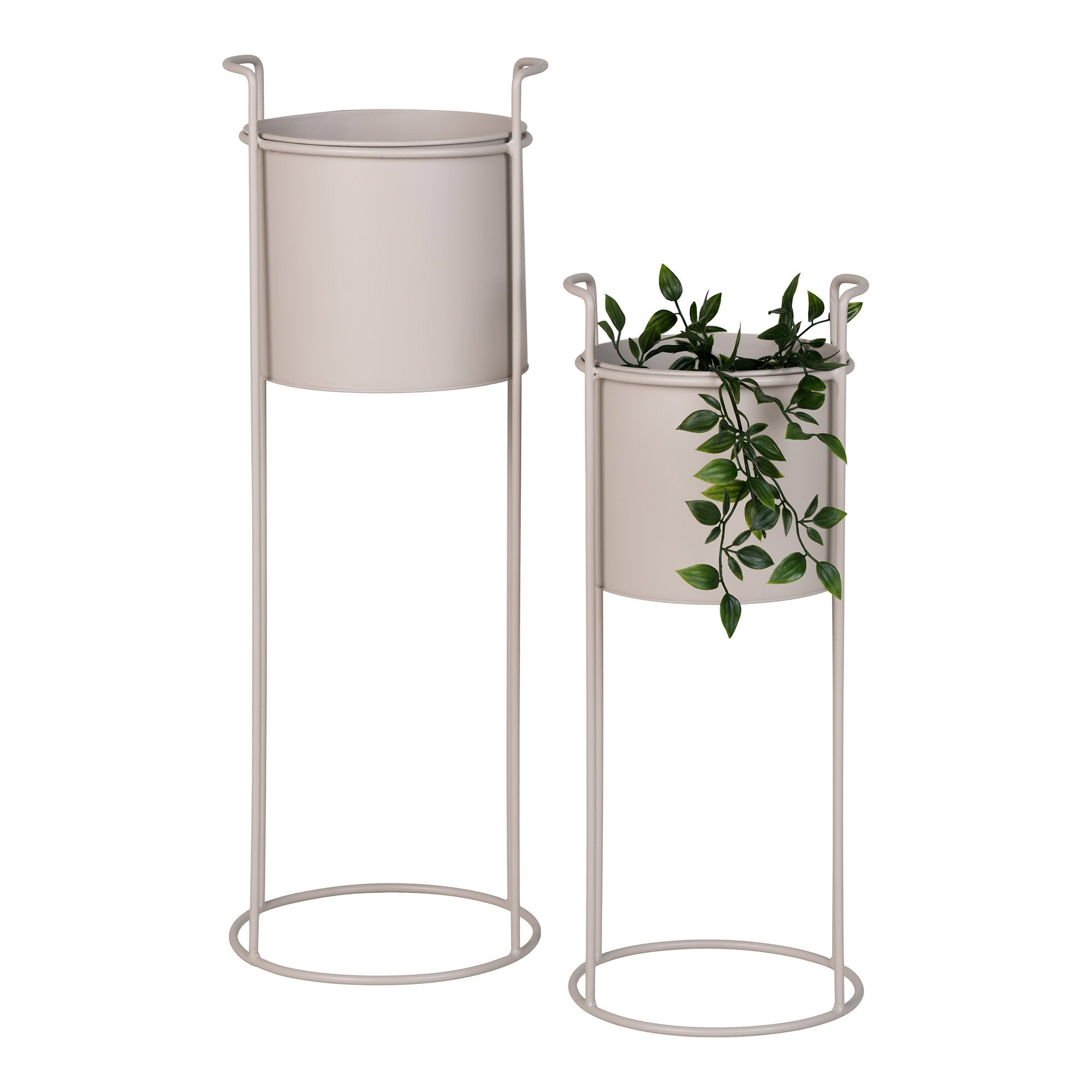Porte-plante Rabo sable avec plante artificielle retombante fond blanc