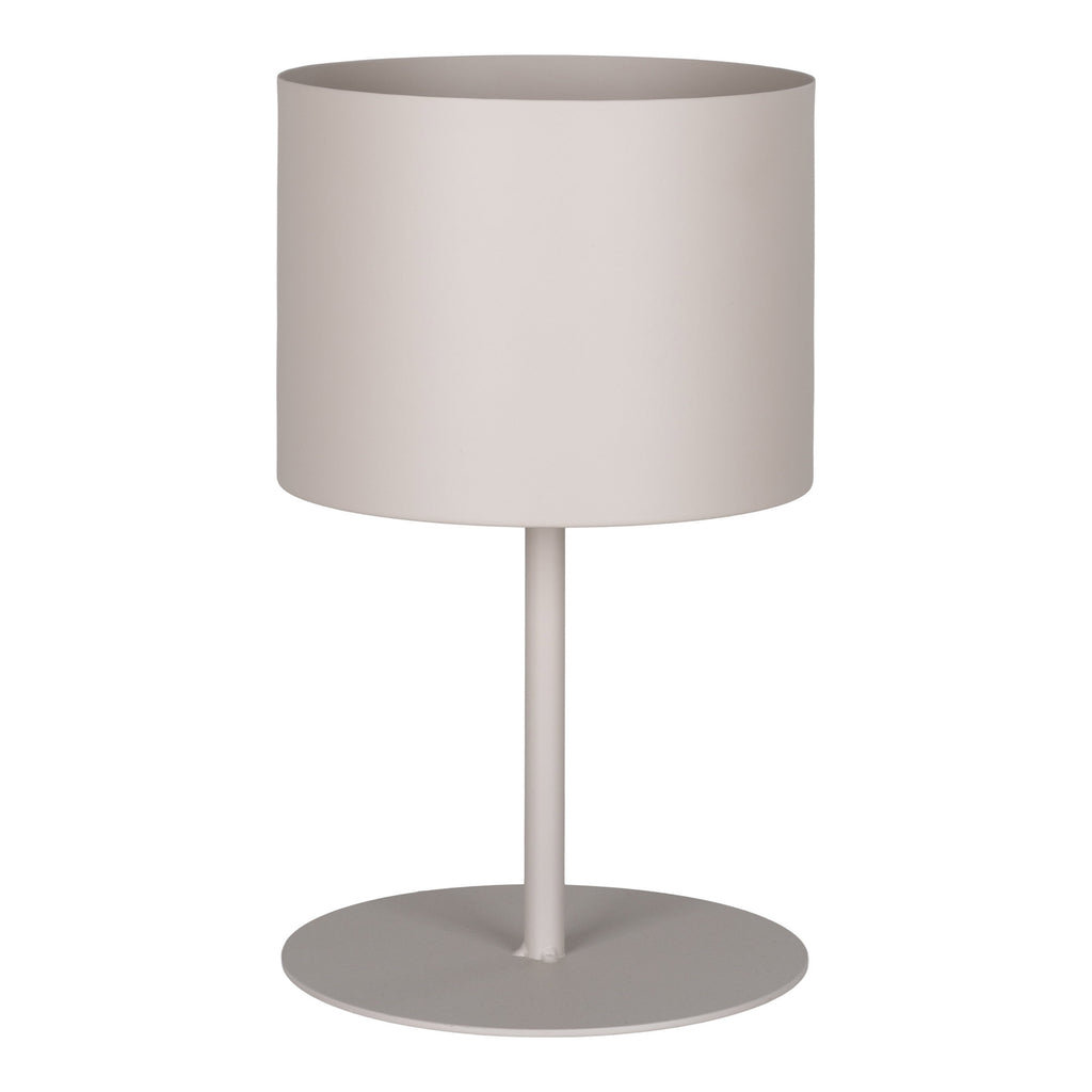 Porte-plante Trofa sable acier cylindrique pied rond H.36 cm fond blanc