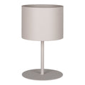 Porte-plante Trofa sable acier cylindrique pied rond H.36 cm fond blanc
