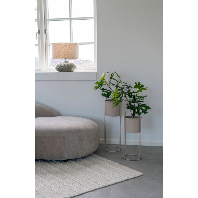 Dimensions Porte-plantes Rabo acier sable 50 et 65 cm lot de 2