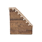 Porte-revues en rotin bordé de coquillages 30 cm, vue 4