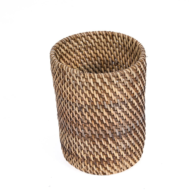 Dimensions Pot à couverts Colonial en rotin tressé 17 cm