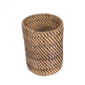 Pot à couverts Colonial en rotin tressé 17 cm