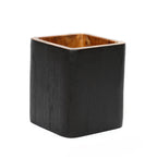 Pot Bondi carré en teck noirci 14 cm, vue 5