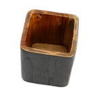 Pot Bondi carré en teck noirci 14 cm, vue 6