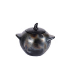 Pot à couvercle en terre cuite noircie au feu 9 cm