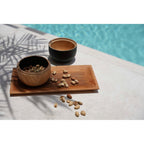 Pot couvert Bondi en teck naturel et noir 12 cm, vue 3