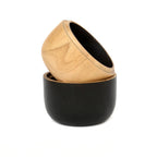 Pot couvert Bondi en teck naturel et noir 12 cm, vue 5
