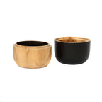 Pot couvert Bondi en teck naturel et noir 12 cm, vue 6