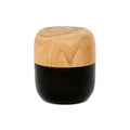 Pot couvert Bondi en teck naturel et noir 12 cm