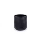 Pot droit en terre cuite noircie au feu 8 cm