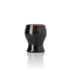 Pot photophore en verre brun profond à silhouette pincée 10 cm, vue 3