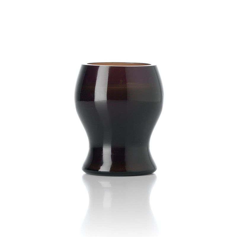 Dimensions Pot photophore en verre brun profond à silhouette pincée 10 cm