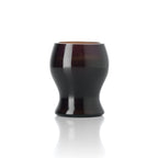 Pot photophore en verre brun profond à silhouette pincée 10 cm
